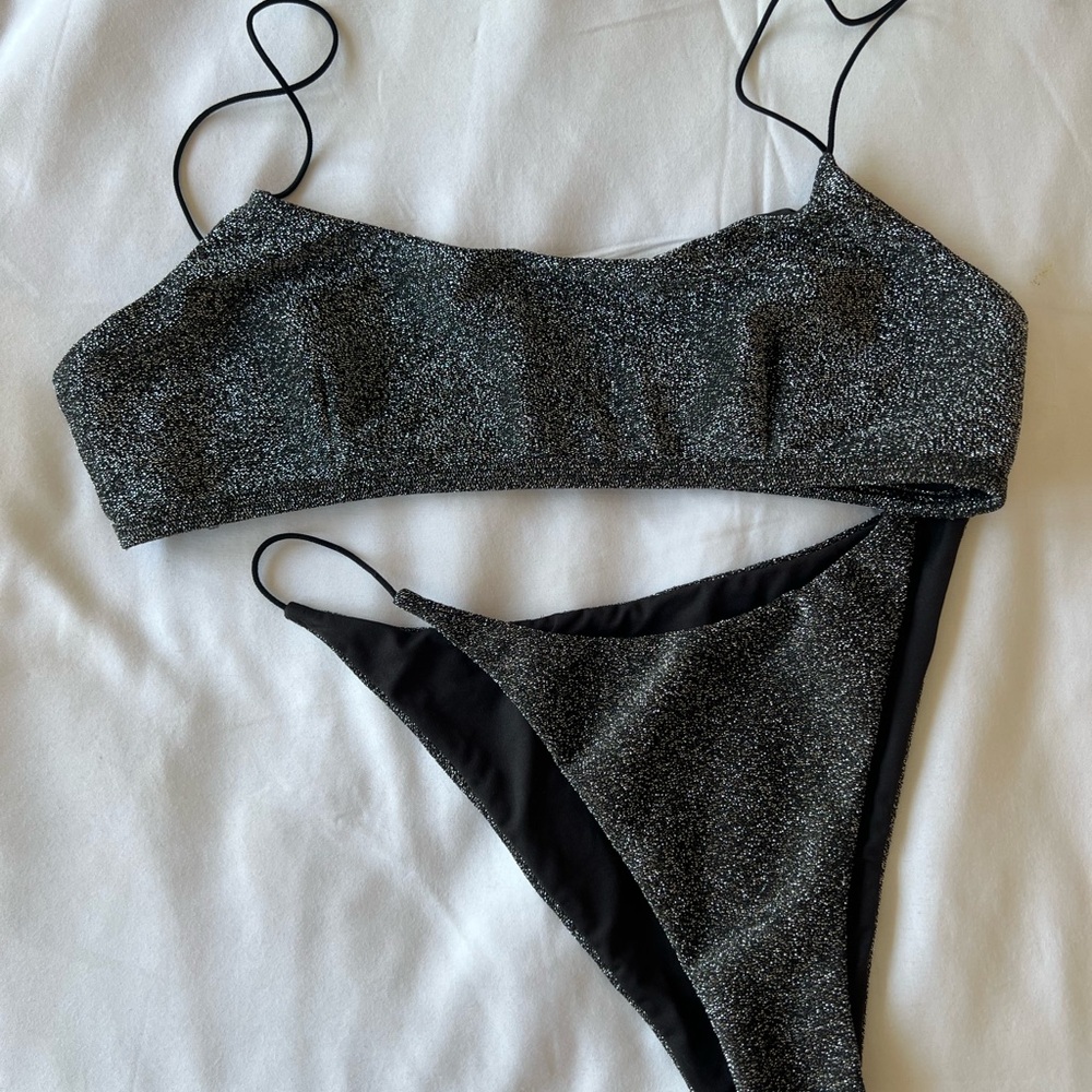 It’s Now Cool Sparkle Black Bikini Set